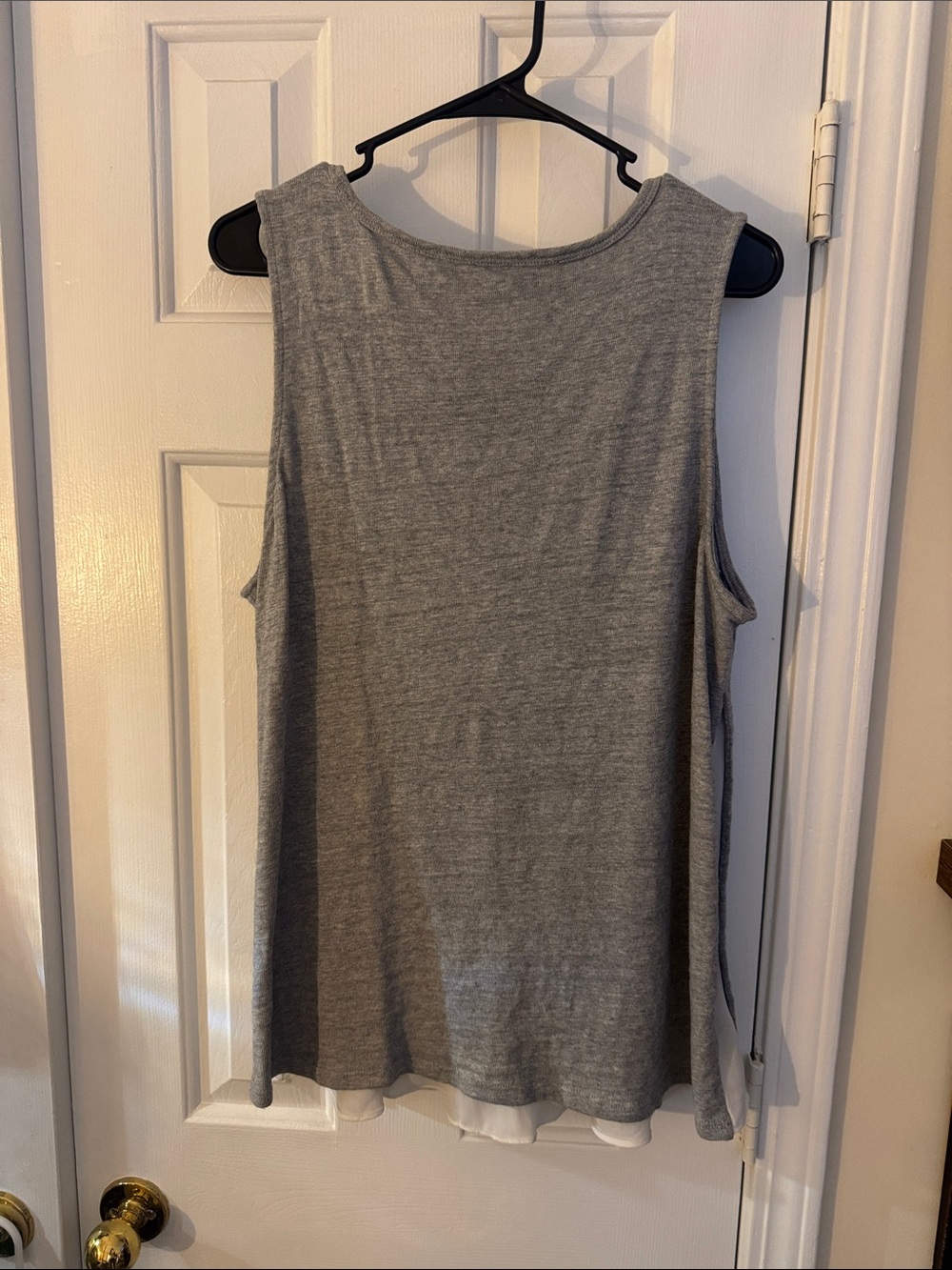 LOFT Gray Sleeveless Swing Tank